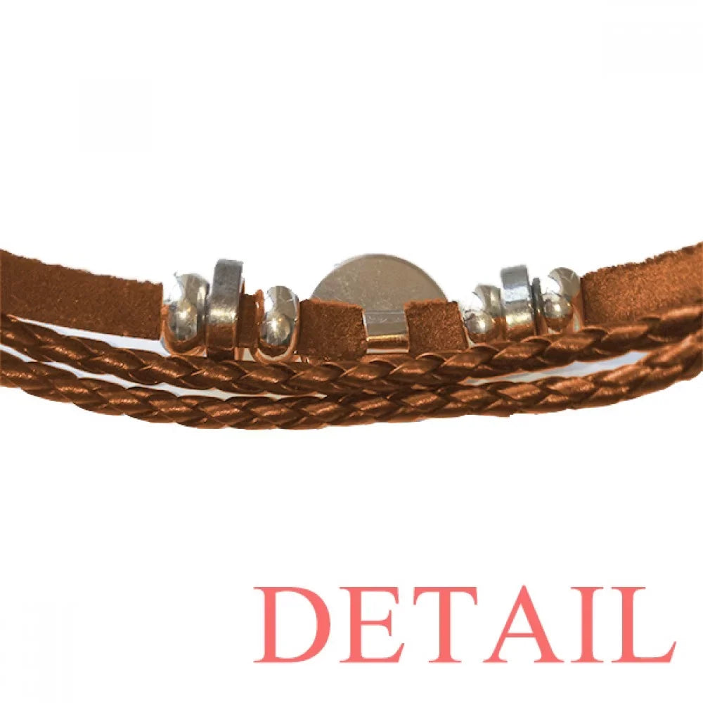 Signs Wristband Leather Reflected Landscape Symbolize Urban wristband Jewelry Ornament Architectural
