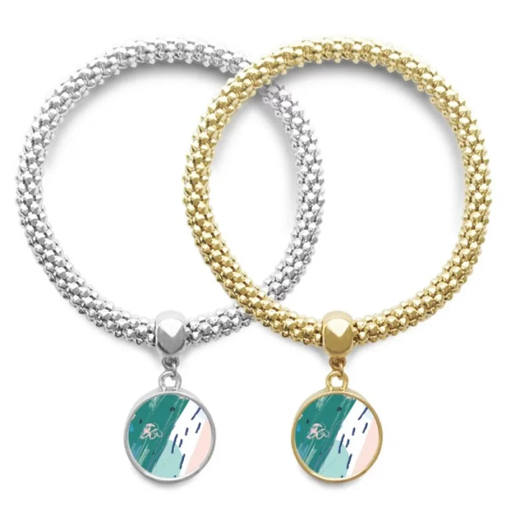 Art Chain wristband Jewelry Lover Pattern Pendant Bangle Couple Rivers s