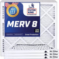 .75" MERV Furnace A/C Air 8 HVAC Filters | Pleated Size: 8 Filter Actual 4-PACK Filter x USA IN | x King | MADE 12.5 12.5x8x1a |