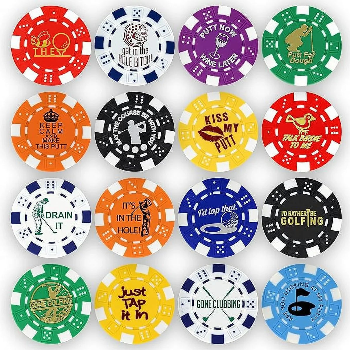 Chips Striped Poker 11.5 Golf VINCI Ball Collection, DA Gram Marker Chip