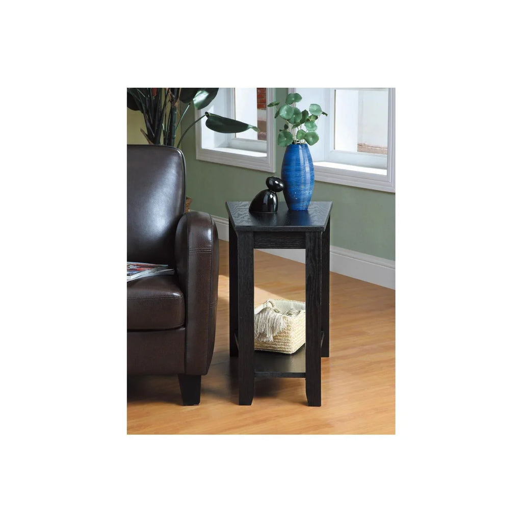 Black Bottom a Side Benzara Wood Table With Chair Shelf, Wedged