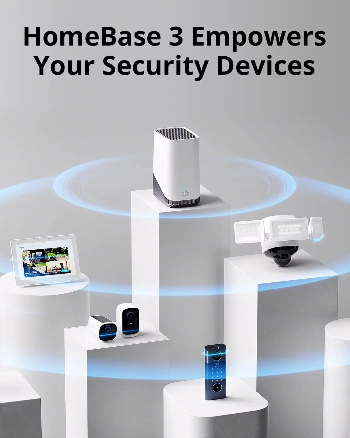 with 3) Solar SoloCam S220, S380 HomeBase eufy Security Camera, (HomeBase Anker Camera, camera, Wireless Battery Outdoor Camera, 2K