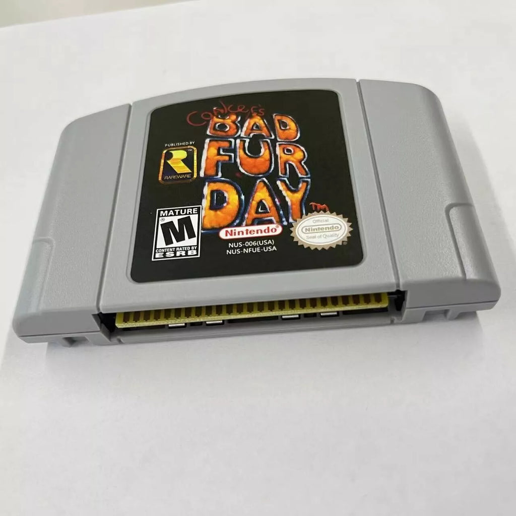 video game n64 fd- bad Conkers day fur nintendo card