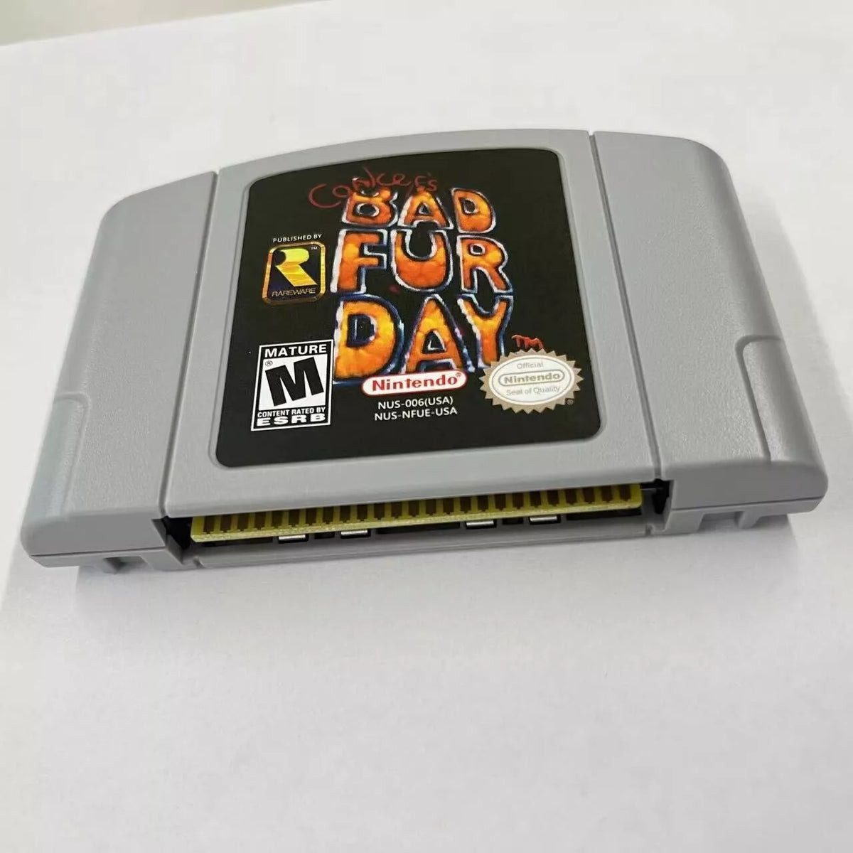 video game n64 fd- bad Conkers day fur nintendo card