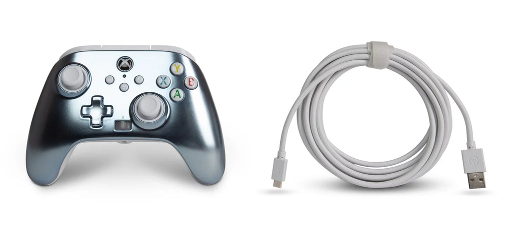Controller Enhanced PowerA Wired for Xbox Metallic Series Ice X|S -