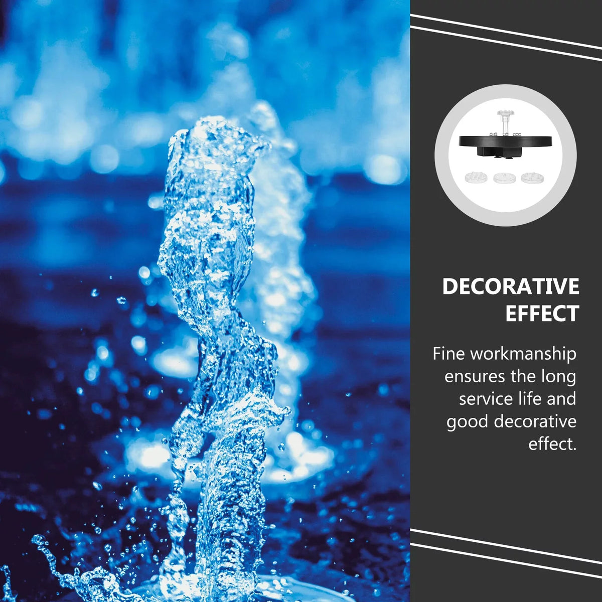 1 Pond Fountain LED Fountain Solar Creative with Fountain Light Guichaokj Outdoor of set