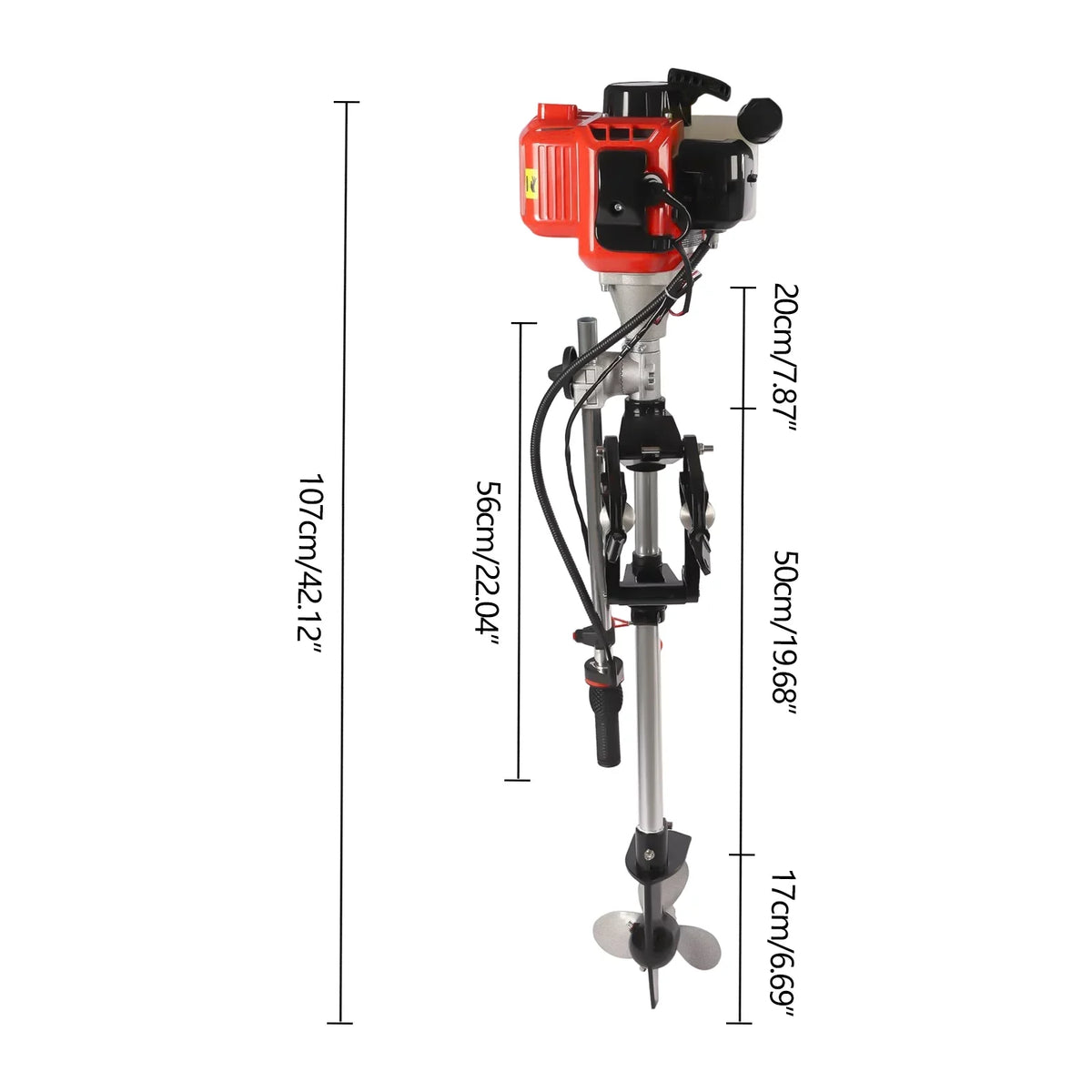 2.3HP Marine Boat Outboard Air Yachts Stroke Inflatable Motor 2 YIYIBYUS Engine Fishing Boats for System with Cooling