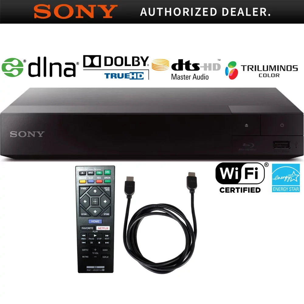 Blu-ray Disc 6ft HDMI Cable Wi-Fi with Streaming High (BDP-S3700) with Speed Player
