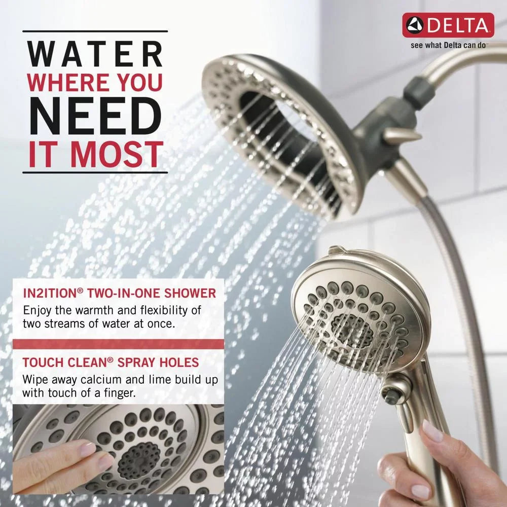 Head In2Ition Two-In-One Delta Shower Faucet 5-Mode Massage