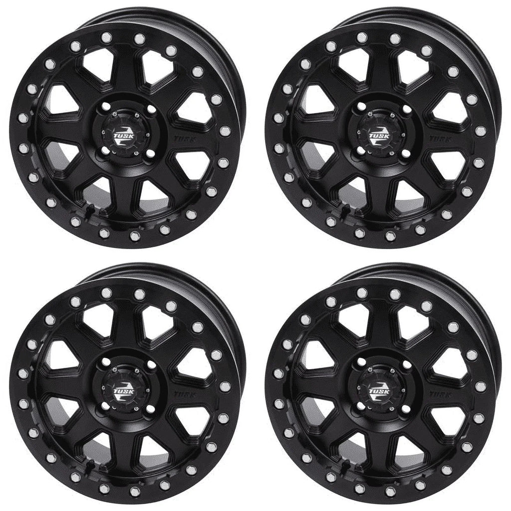 4/137 Lone + Pro Uinta 14X7 2.0 5.0 For Pack) Black Wheel Hd10 2021-2022 Matte Can-Am (4 Defender Tusk Beadlock Star