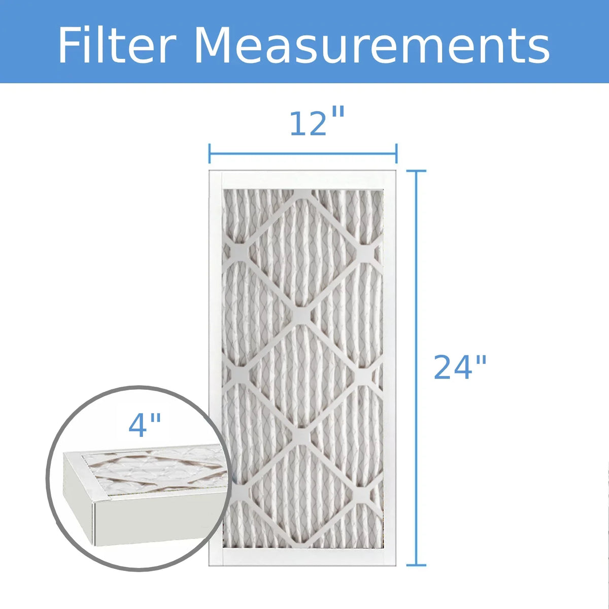 8, Pack) Pleated 12x24x4, Purolator Hi-E MERV Mechanical Air Filter, Surface Extended (3 40