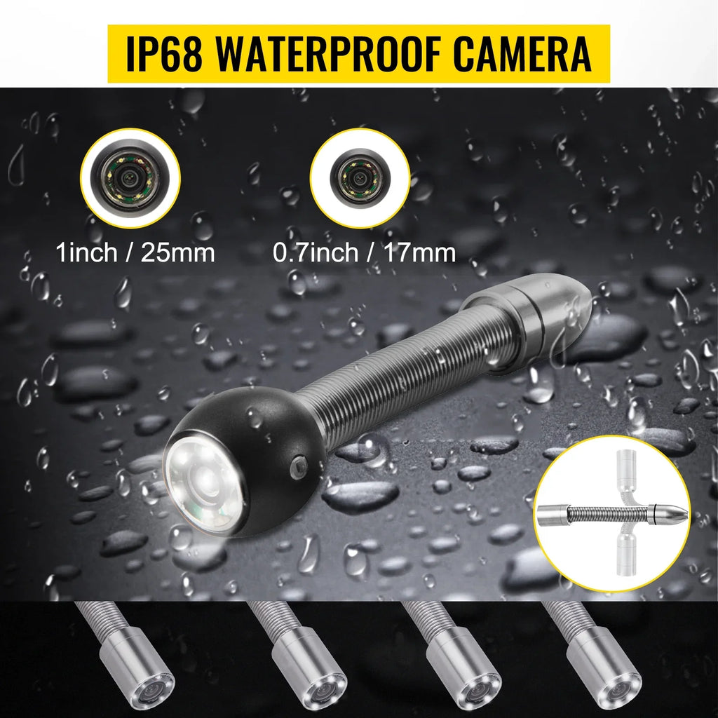 Pipeline 30M Battery, LCD 98.4 Lithium Camera 6PCS Camera with DVR Inspection BENTISM Camera 8500MAH Sewer FT, Monitor TFT Camera, Inspection LED, 4.3 Pipe Inch Function, Duct