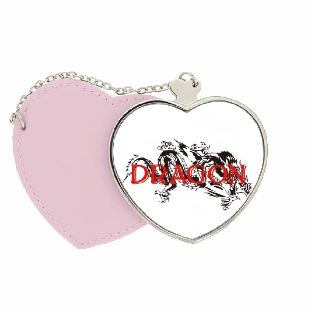 Pink Myth Dragon Mirror West Travel East Purse Animal Heart Makeup