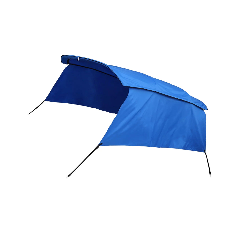 4Bow With Blue Top Bimini Unique Side Detachable Canvas Bargains 8'Lx54"Hx67"-72"W Blocks