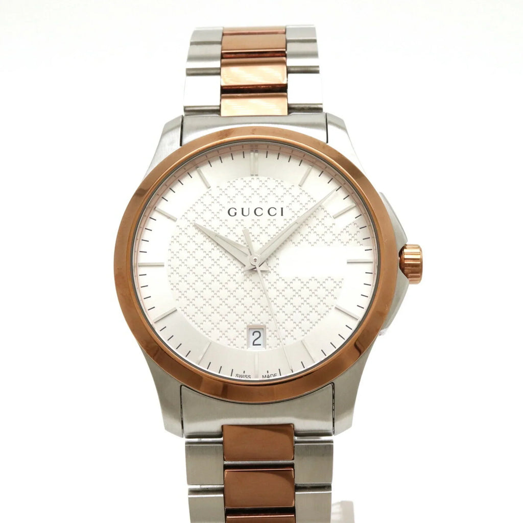 Men's Dial Quartz Watch 126.4 Collection YA126447 Date SS Silver Pre-Owned G PGPVD Timeless (Good)