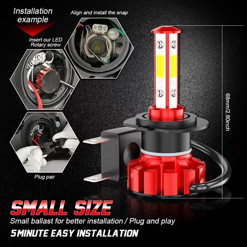 Headlight 2007-2009 H8/H9 Fit 2011 LED Fog 6X for Kit Bulb Mazda CX-7 9005+H7 2010 High/Low