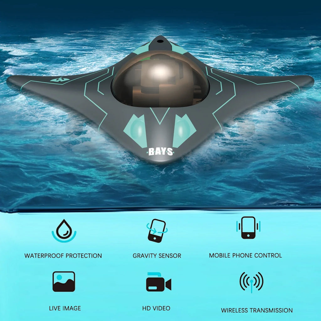 Children Toy Boat Black for Control Remote moobody WiFi