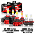 Headlight 2007-2009 H8/H9 Fit 2011 LED Fog 6X for Kit Bulb Mazda CX-7 9005+H7 2010 High/Low