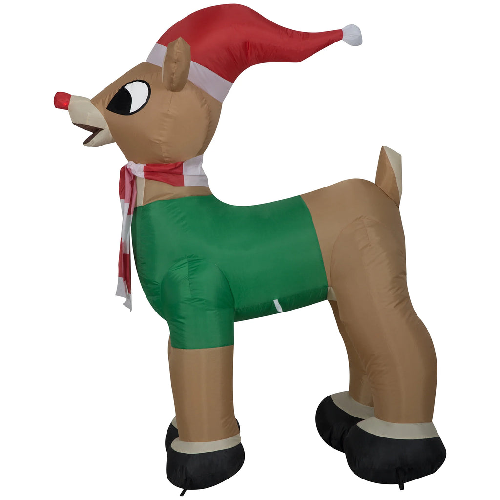 Gemmy Green 3.5 Inflatable Outfit ft. in Rudolf