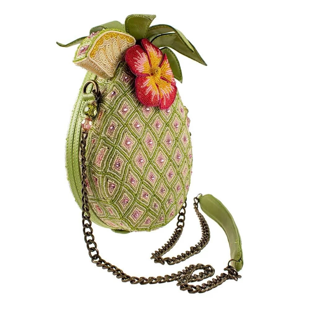 Novelty Bag Frances Pineapple Multi Mary Beaded Island Crossbody Handbag New