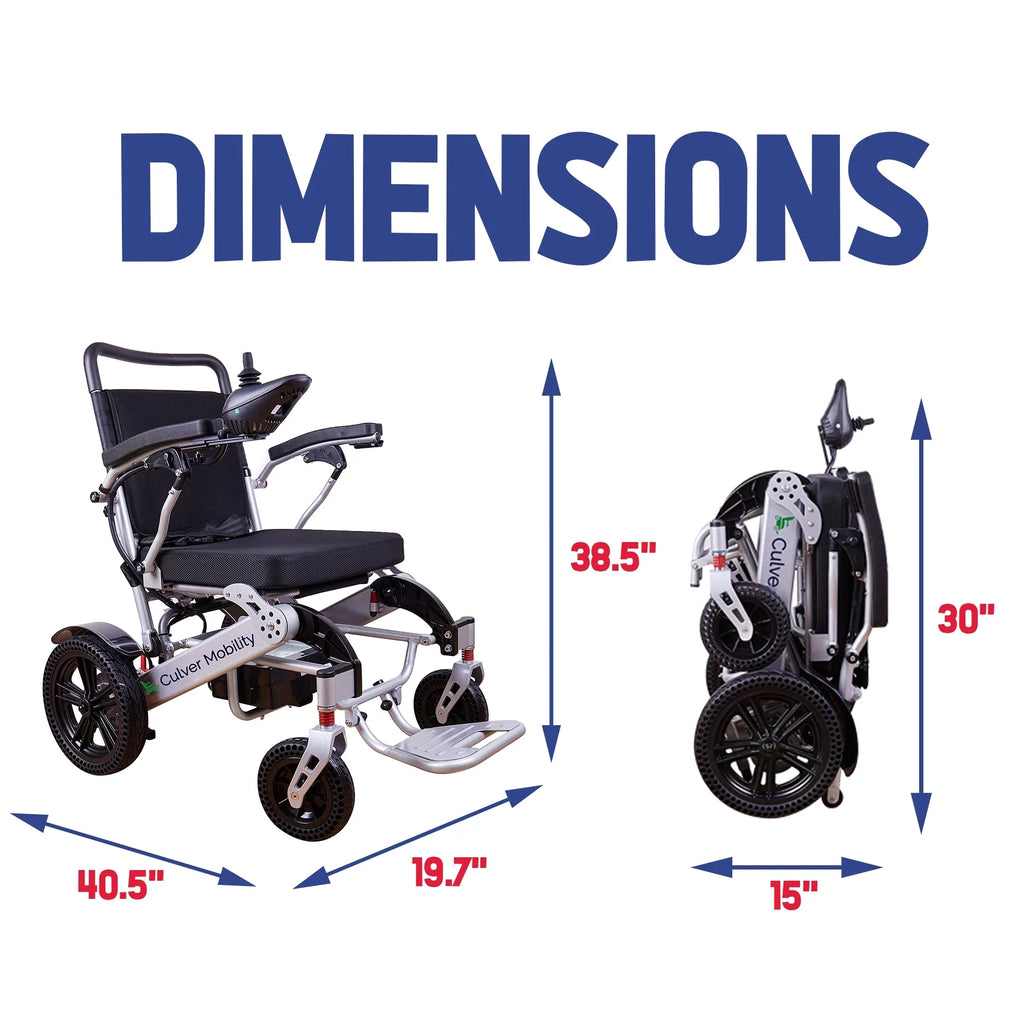 and Electric - Exclusive Alton 500W Lightweight Foldable Power 20 - - - miles SILVER Mobility 360lbs Wheelchairs