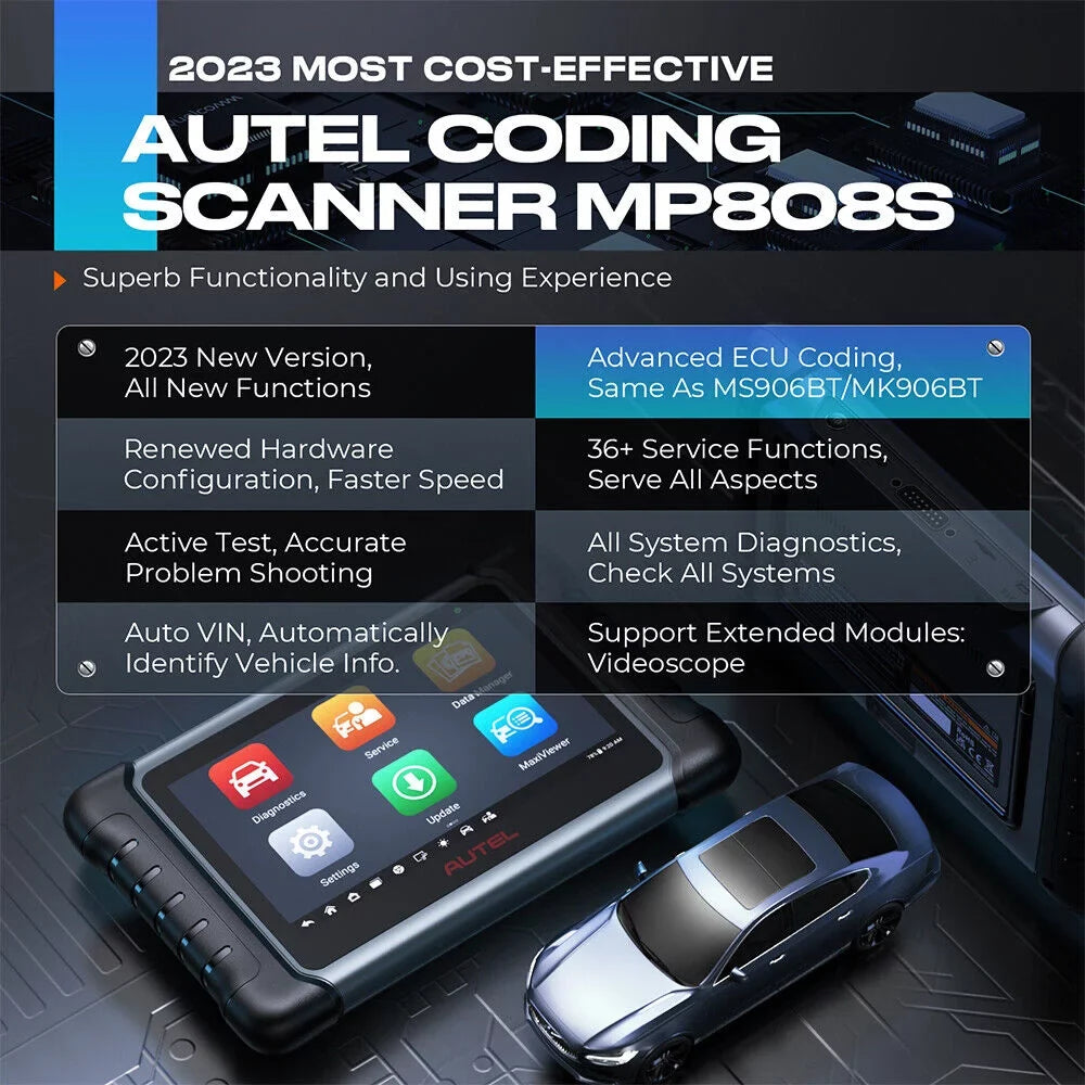 System Car MP808BT/ Active MP808/ Upgraded 36+ Service, ECU MP808S Autel Coding, of MaxiPRO Test, All Diagnostic Tool Scanner Scan MK808 Diagnostics