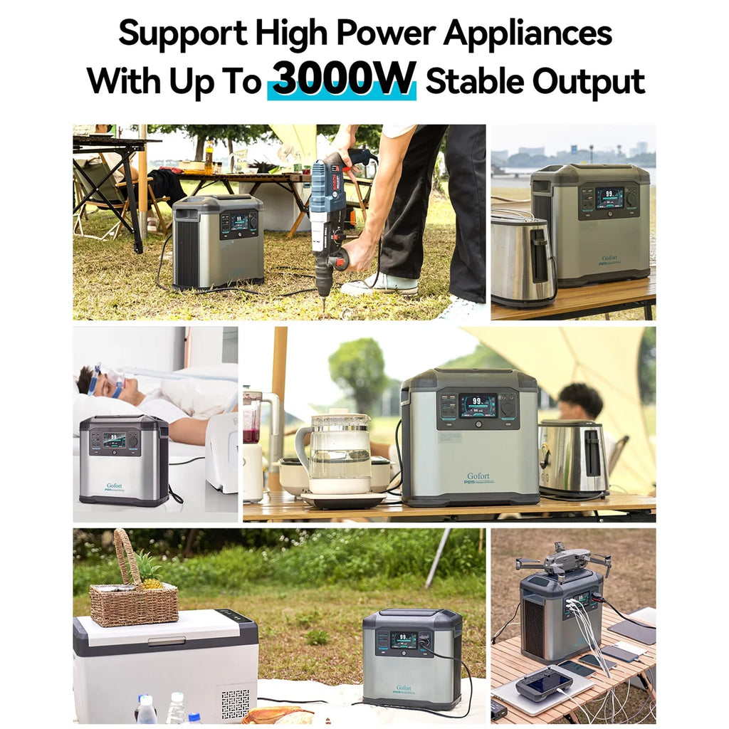 Portable 2000W Generator Station Power for Solar Reliable Gofort Living Off-Grid