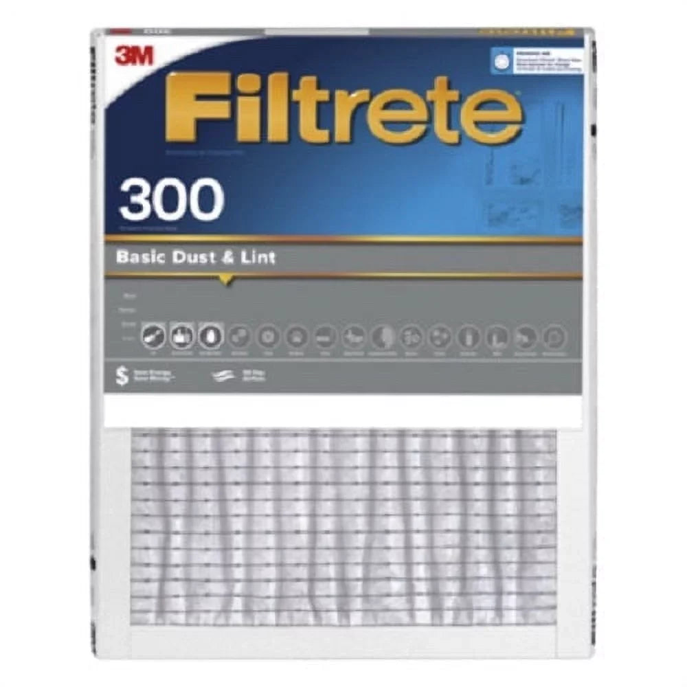 Basic x x Quantity Air 3M & Gray Filtrete Day 20" 300 - 90 326-4 Reduction Filter Pleated Dust Lint 24" of 4 1" Filter