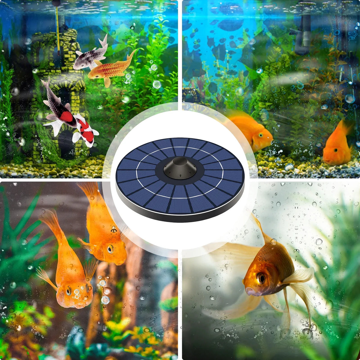 Aerator Aerator Bubble Pond Small Pond and Fountain Air Circulation With Pump Fish Stone Hose Birdbath Pond Solar Oxygenator for