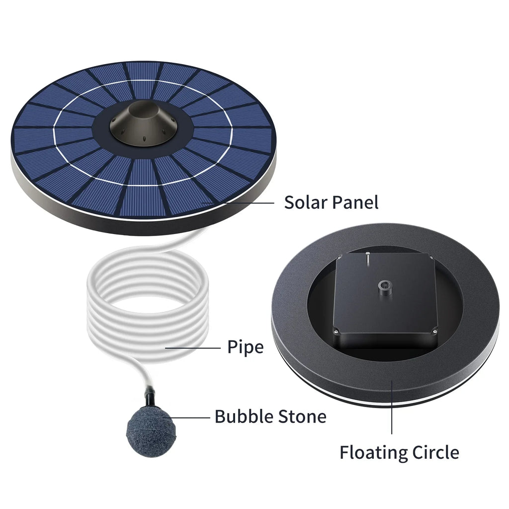 Aerator Aerator Bubble Pond Small Pond and Fountain Air Circulation With Pump Fish Stone Hose Birdbath Pond Solar Oxygenator for