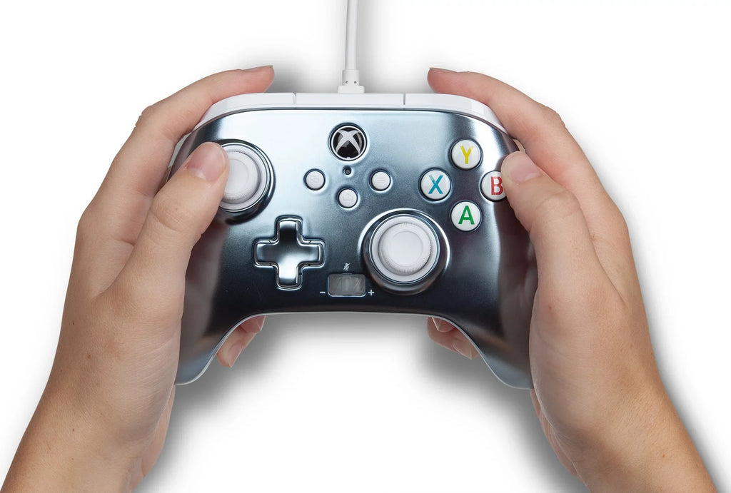 Controller Enhanced PowerA Wired for Xbox Metallic Series Ice X|S -