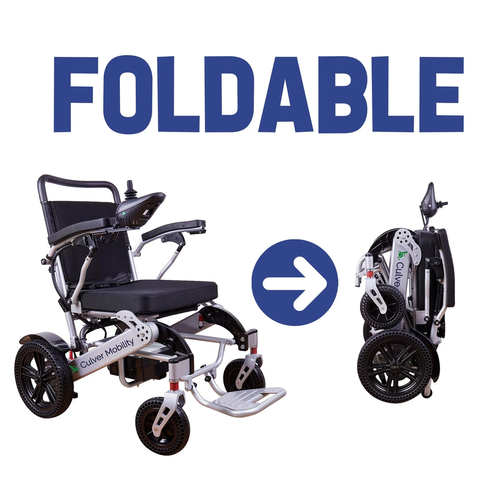 and Electric - Exclusive Alton 500W Lightweight Foldable Power 20 - - - miles SILVER Mobility 360lbs Wheelchairs