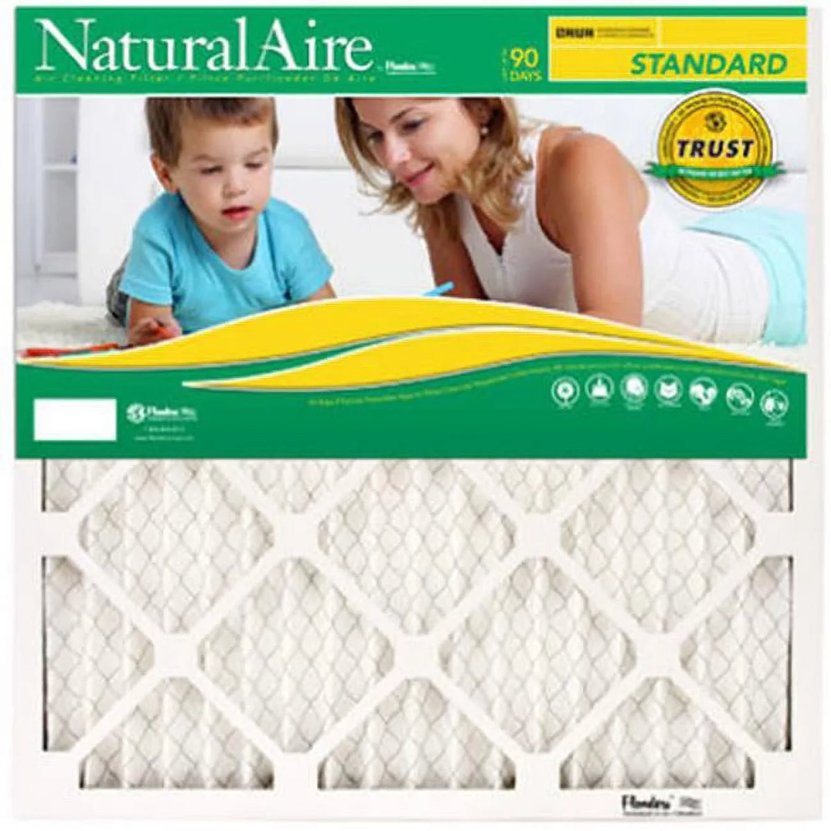 NaturalAire 18 x 18 Air 12 1 Filter Standard Pleated Of in. Pack Flanders 84858.011818 - x