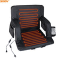 Chair for Support, Bleacher 21" with Stadium Outdoor Gaming Heat Folded for Sports Extra Heated Seats USB Back Camping, Sojoy Bleacher Wide Double with