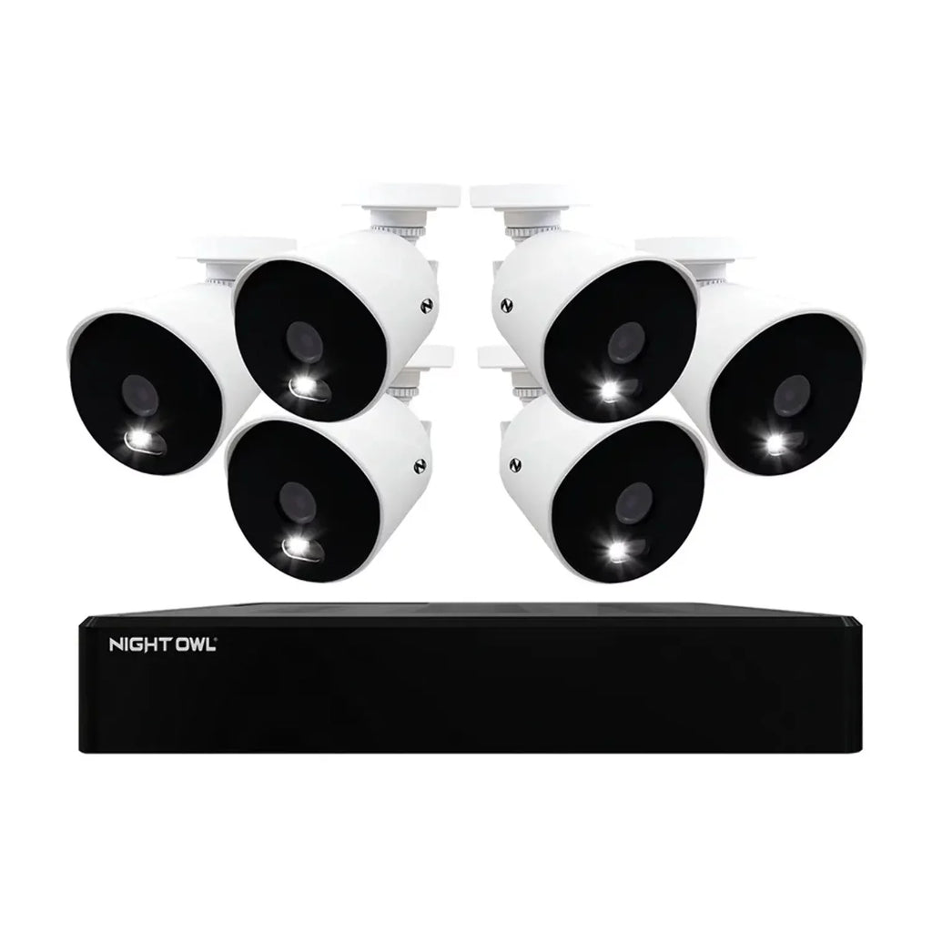 Wired 4K and 12 6 Night Channel DVR Owl Hard Spotlight with Cameras 1TB Refurbished 4K Drive