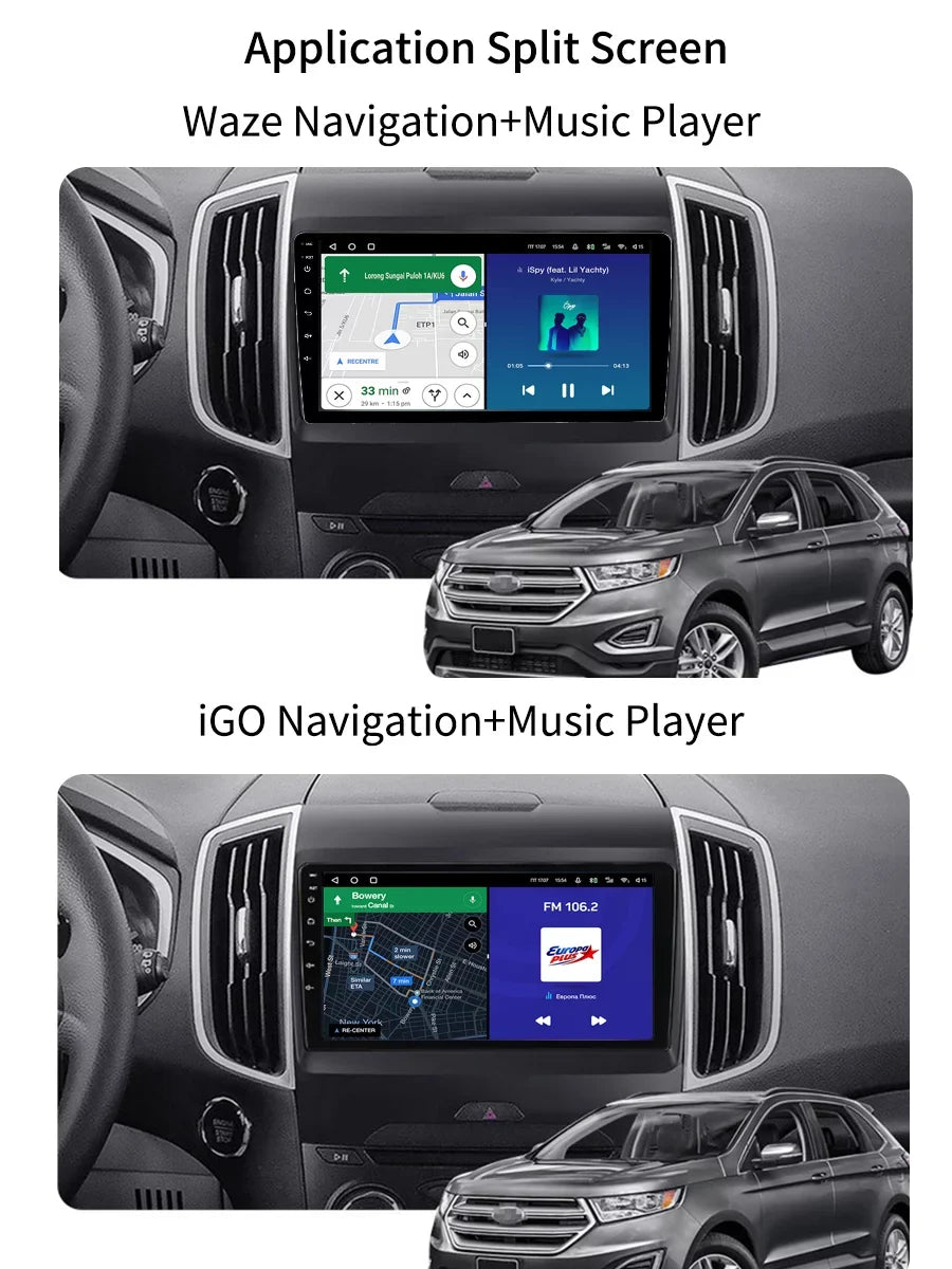 With Bluetoth Multimedia 2015 Navigation For - GPS Android 2 Carplay Auto Radio Edge Android Screen 2018 Stereo Car