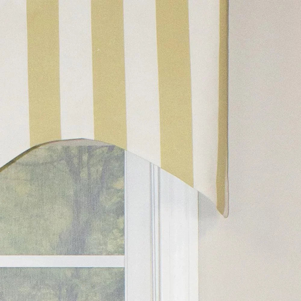 Valance Stripe Pocket 3" 50" Beach by Tan Cornice Style Rod x Home RLF 17"