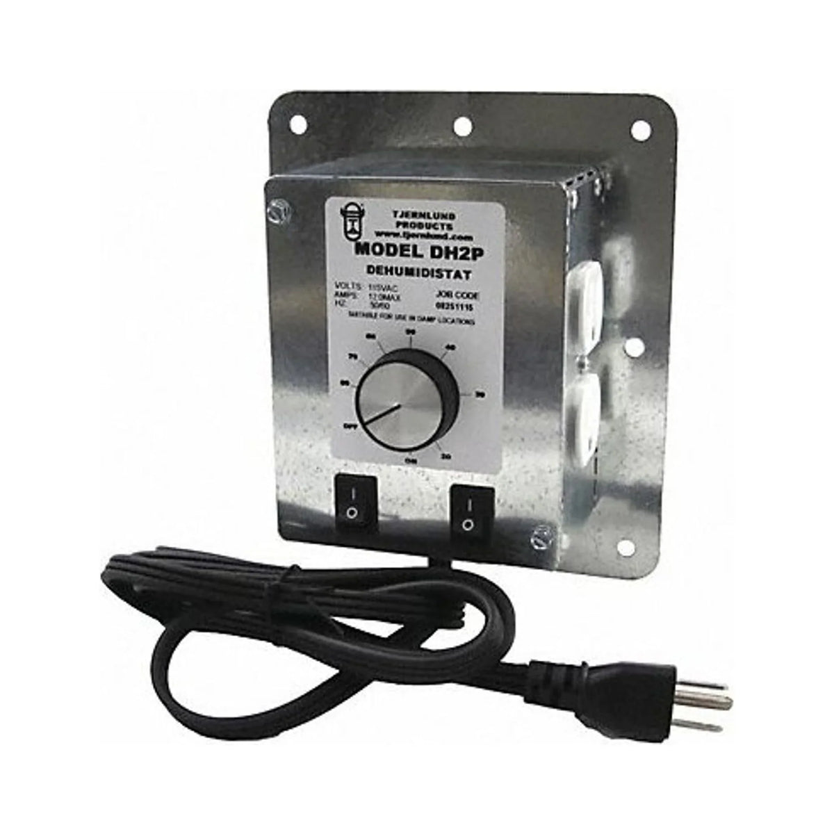 Tjernlund Products Dehumidistat,10 V A,Silver,115 DH2P