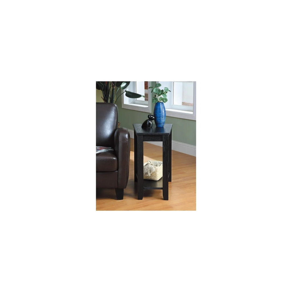 Black Bottom a Side Benzara Wood Table With Chair Shelf, Wedged