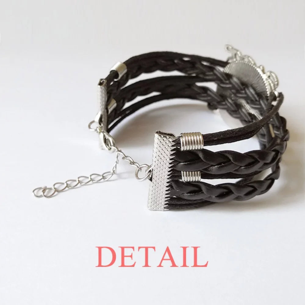 USA Leather White Rope Twisted Accessory Graffiti wristband Wristband Love Knitting House Liberty Spring