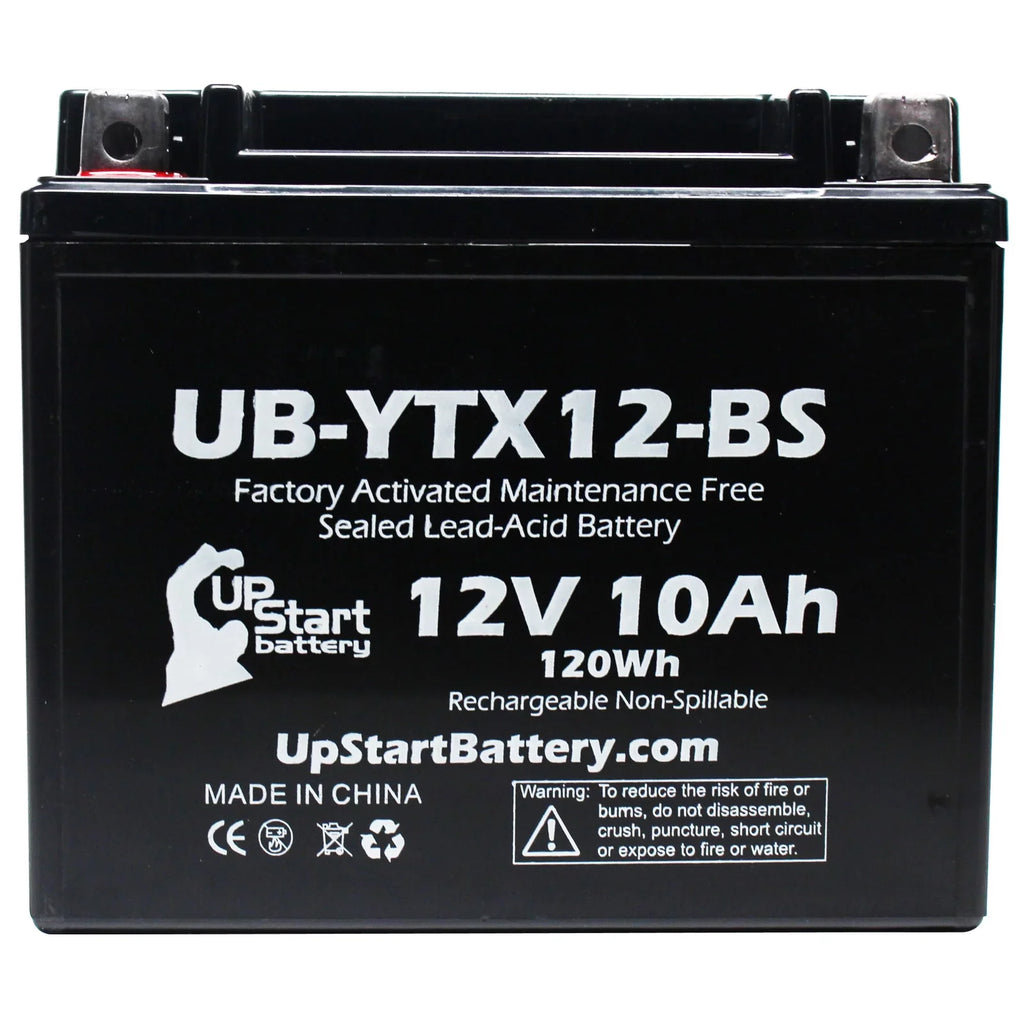Activated, UpStart GSX-R1000 12V, CC 1000 Factory Motorcycle 2001 - 5-Pack Battery Battery 10Ah, UB-YTX12-BS Replacement Suzuki for Maintenance Free,