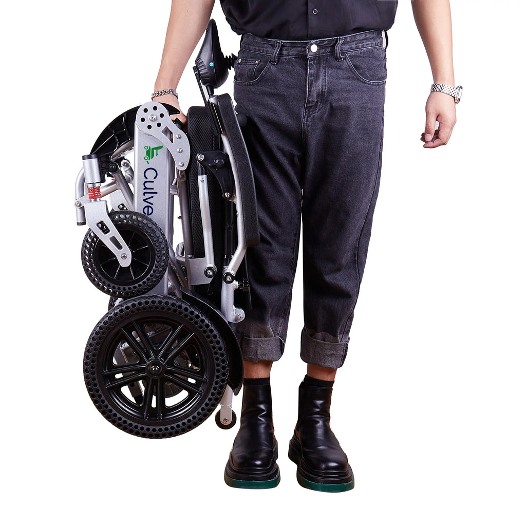 and Electric - Exclusive Alton 500W Lightweight Foldable Power 20 - - - miles SILVER Mobility 360lbs Wheelchairs