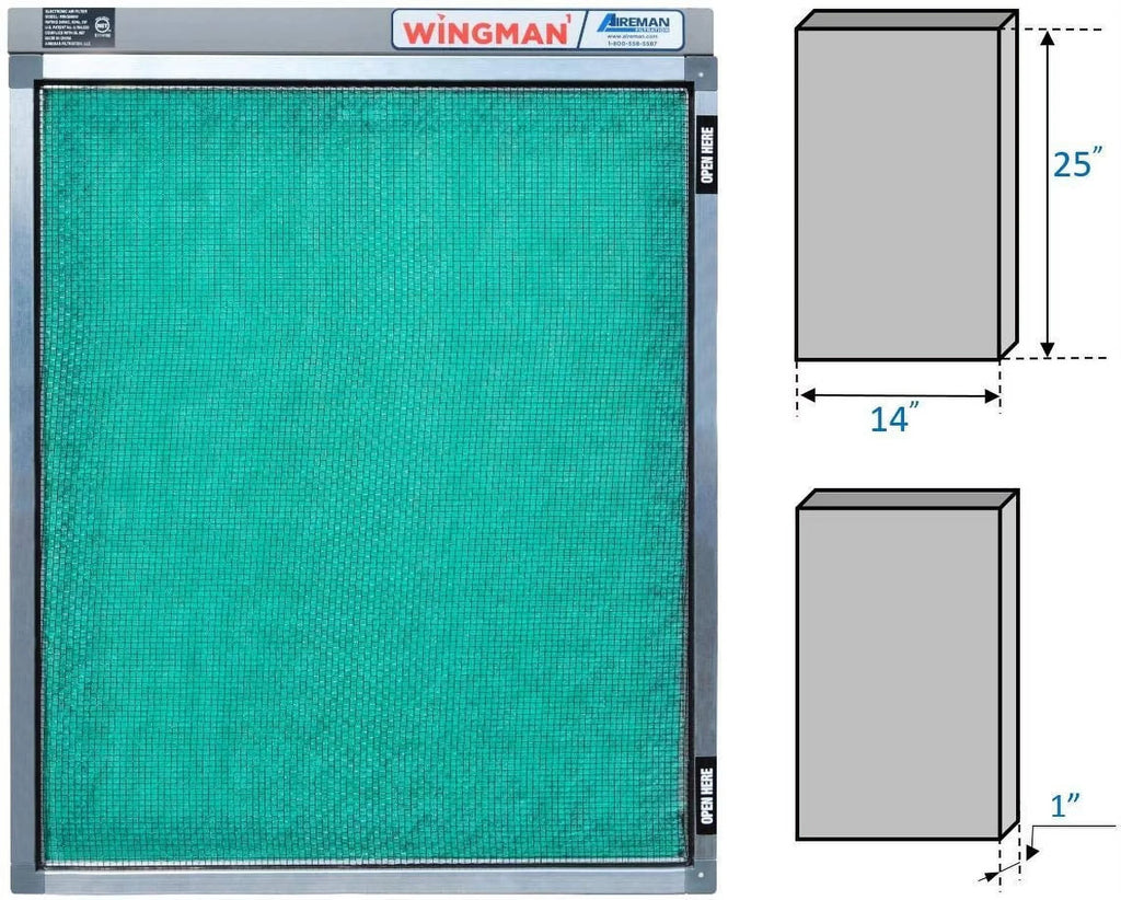 Installed- Supply Year Air IN! - Filter Current Furnace Replacement AC Including and 14x25x1 Simply Electronic Pads PLUG of Replace Your IT Air Filter Homeowner