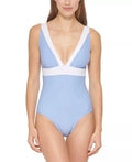 Deep 18 DKNY US Swimsuit, V-Neck HYDRANGEA One-Piece