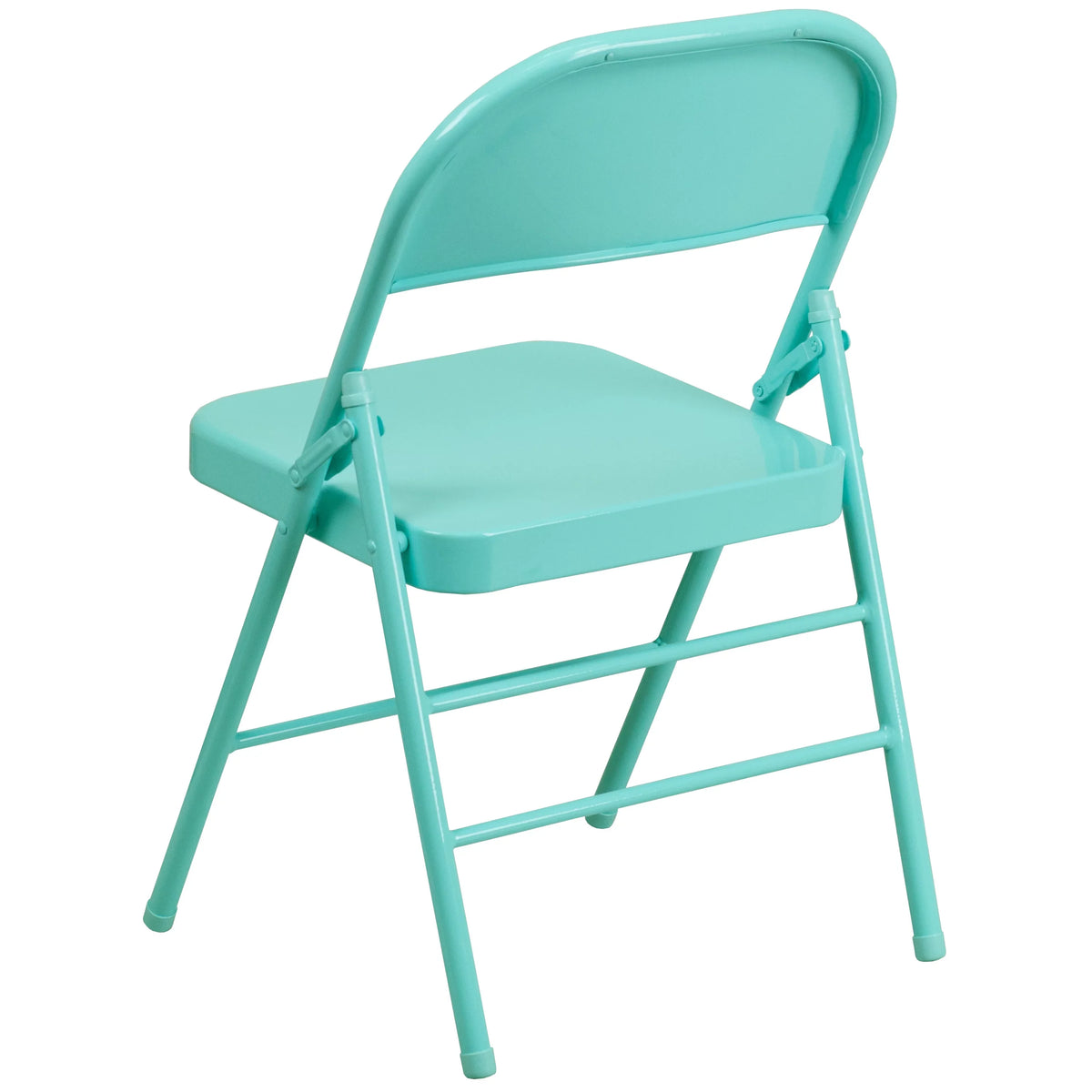 Teal Series Flash Furniture Metal Tantalizing & Hinged Triple Double Chair Folding Braced HERCULES COLORBURST