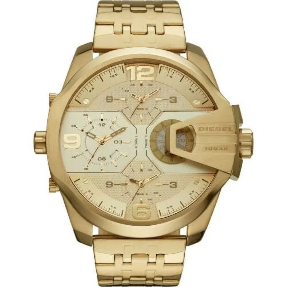 MEN'S DZ7447 WATCH TIME MULTI DIESEL STAINLESS GOLD UBER TONE CHIEF
