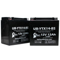 Factory UpStart Replacement 2-Pack Battery - 2010 F800ST, 12AH, 800 UB-YTX14-BS Battery Free, Activated, Motorcycle GS Maintenance 12V, CC