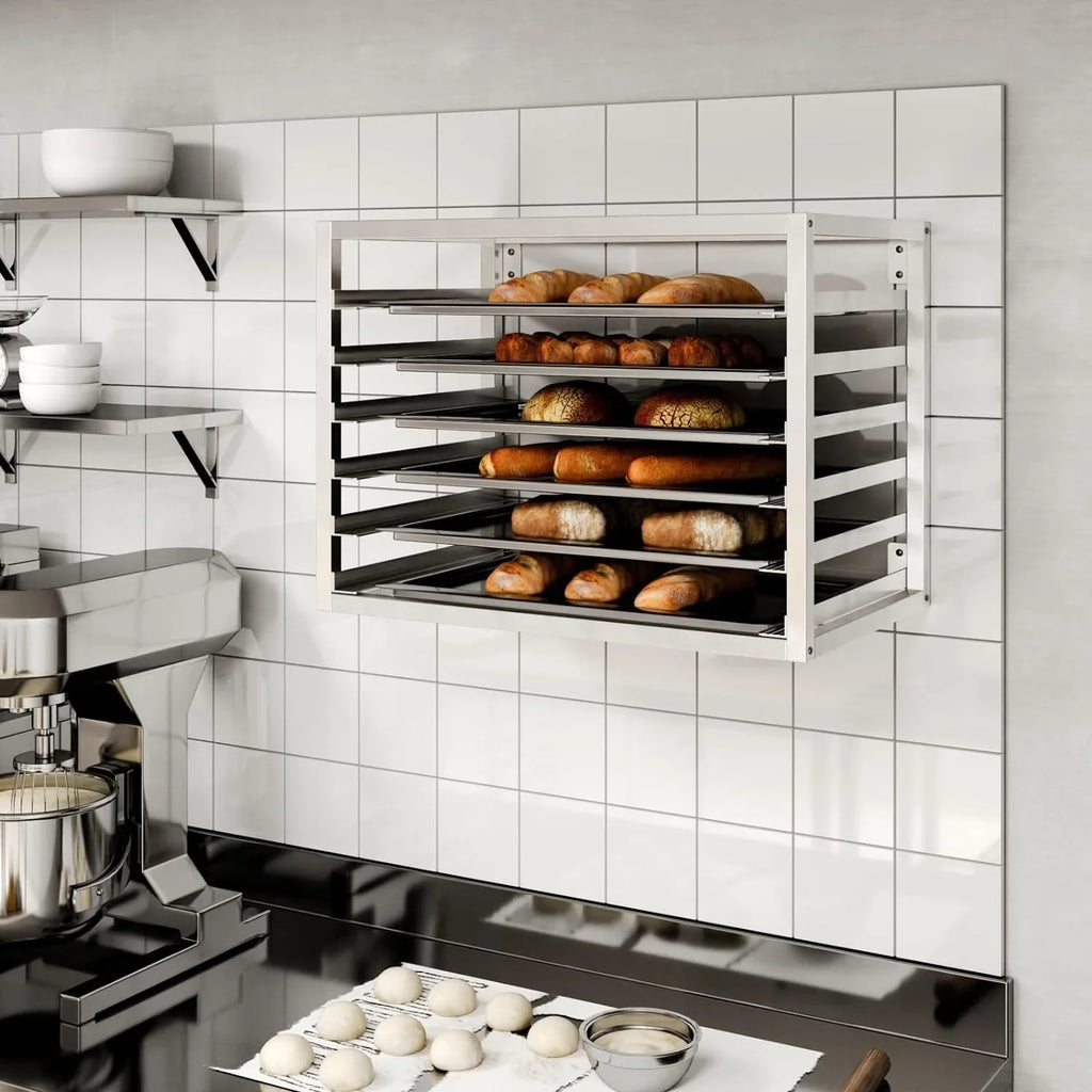 18" Pan Full-Size x Sheet/Bun Wall Pans. Sheet Rack Fits Mounted 21". 28" x 6 -