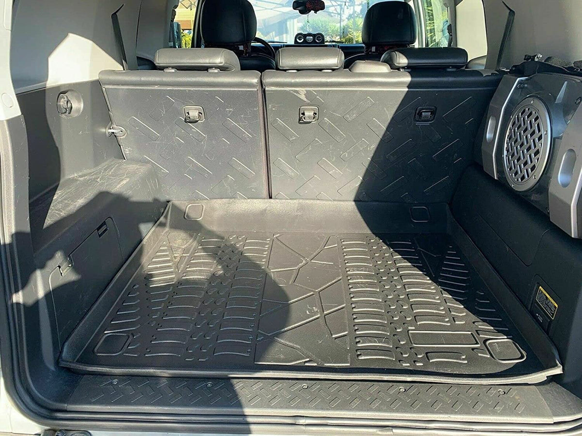 EACCESSORIES Raised for Cars Easy Liner Trunk Trunk Laser FJ 2007-2014 – with Mat Mats Install Cargo EA Car – Trunk Design – Mat Weather-Resistant Pre-Cut Cruiser Lip Non-Slip Rubber – for to –