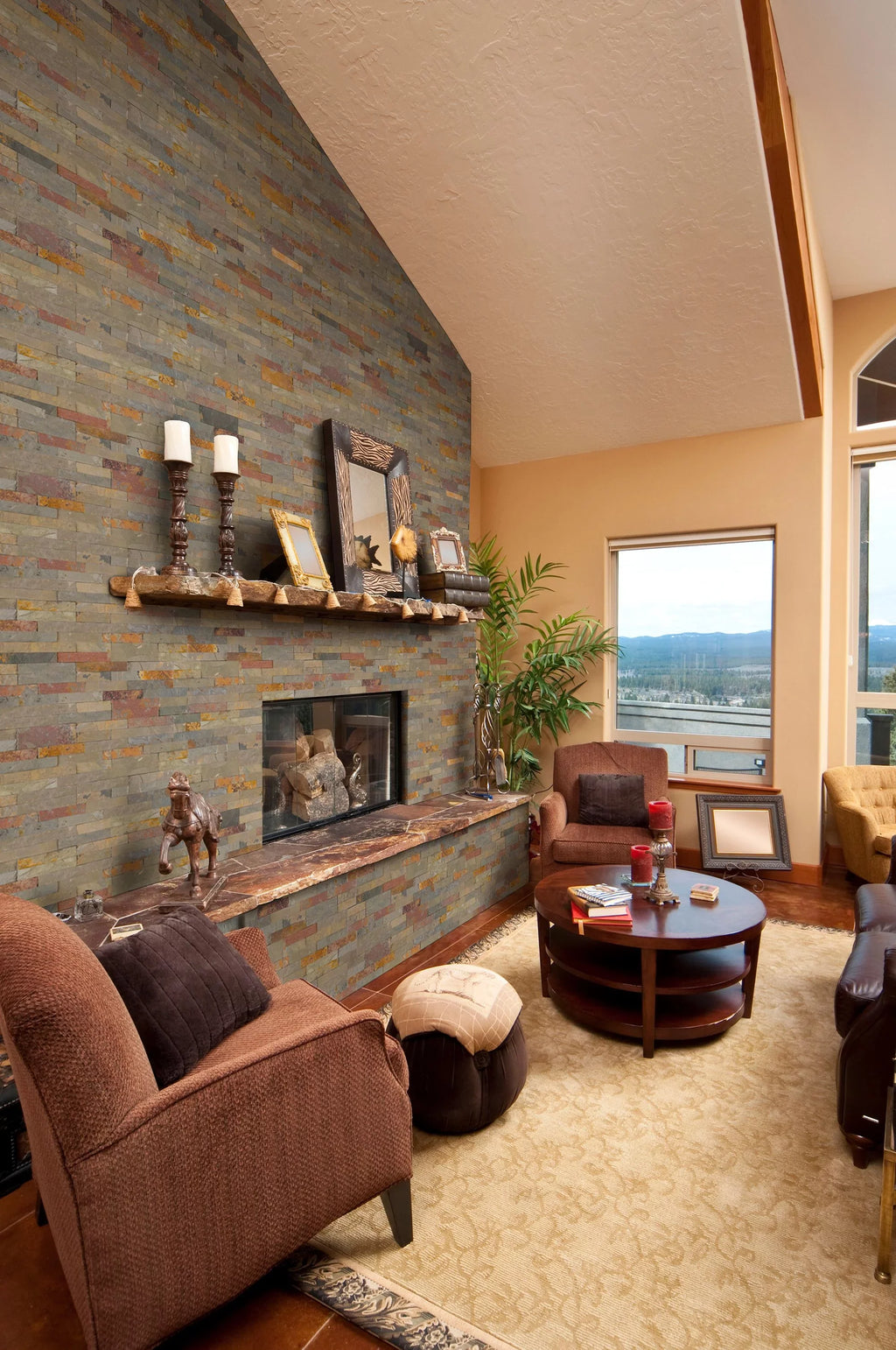 in. Wall MSI in. (13.80 Tile Slate and Natural Rush 22 6 / Gold x Peel sq. ft. Veneer Stick case)